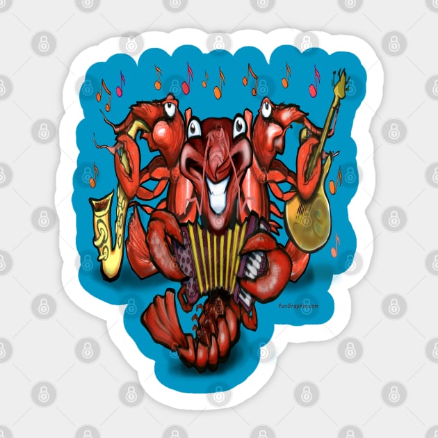 Crawfish Band Sticker by Kevin Middleton
